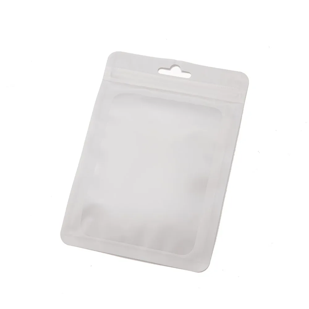 10Pcs White Zip Lock Resealable Bags with Clear Window  Pouches For Earring Ring Gift Jewelry Storage Display Packaging Supplies