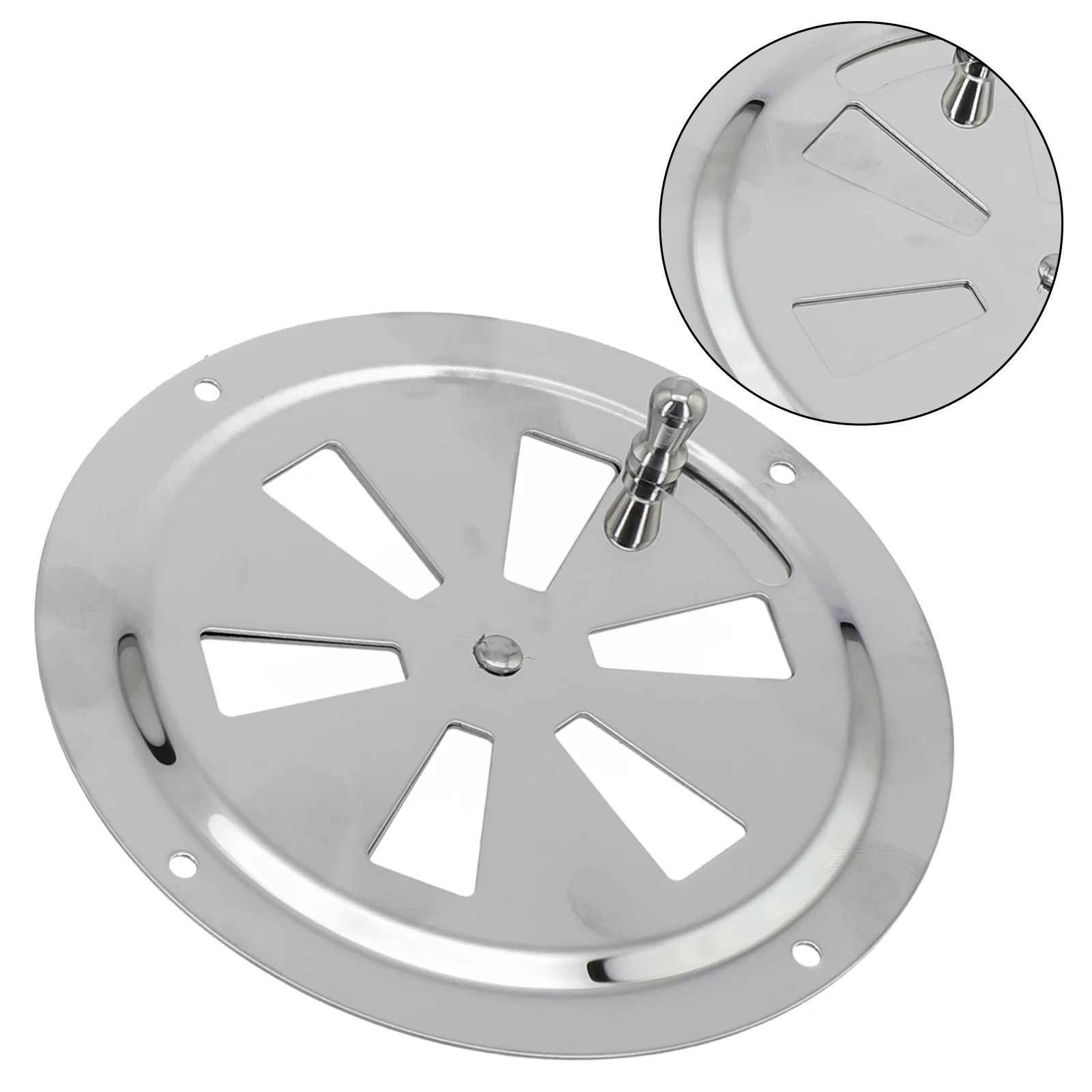 

Новое высокое качество, хит продаж, Uesful, вентиляционное отверстие, замена лодки-бабочки, 125 мм (5 дюймов), круглый вентиляционный отверстие с жалюзи, серебристый