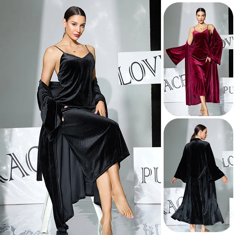 women-velvet-nightgown-and-robe-set-sexy-spaghetti-strap-long-nightdress-with-matching-bathrobe-sleepwear-loungewear-2-pieces