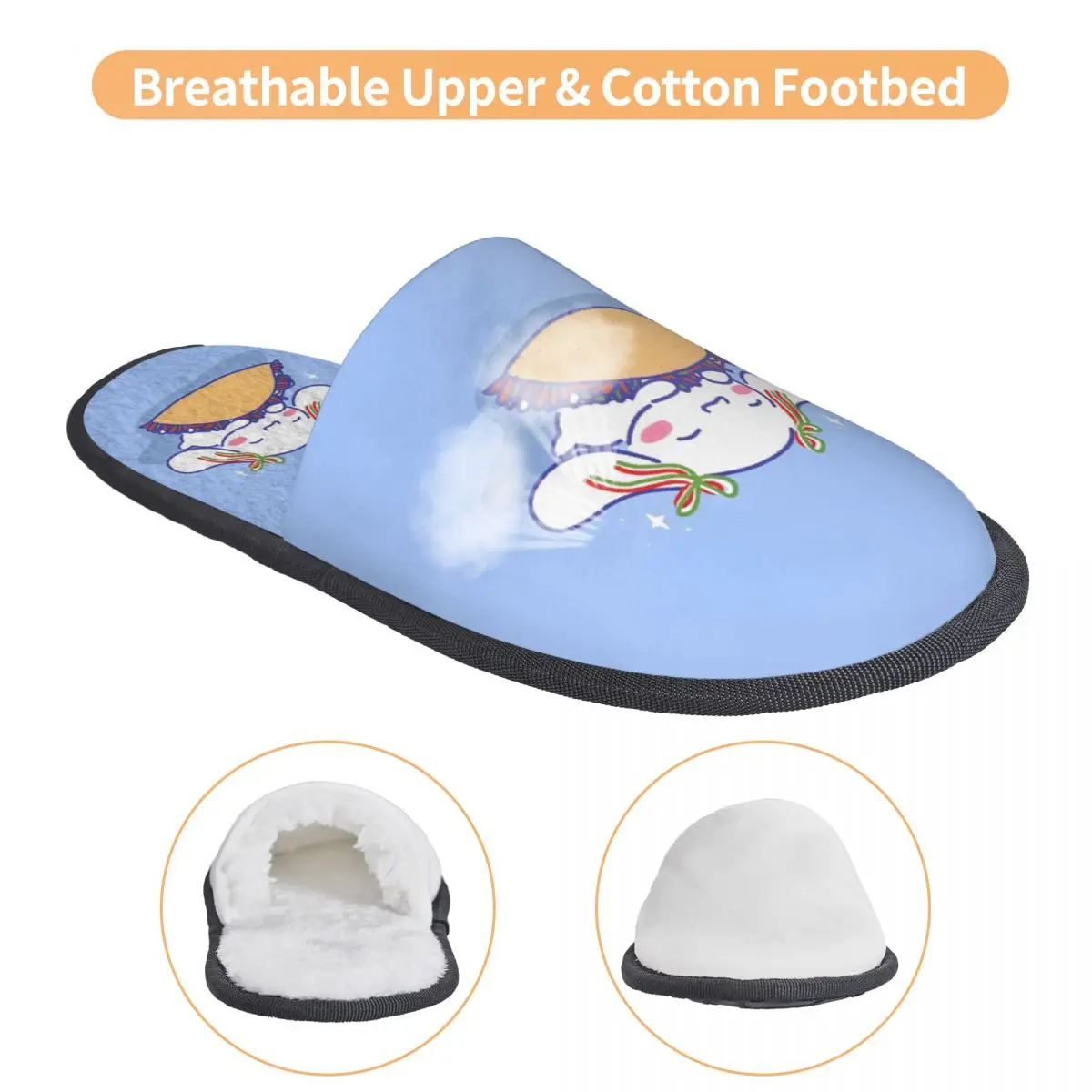 مخصص سينامورول رغوة الذاكرة النعال النساء دافئ دافئ الأبيض بيت الكلب النعال #3