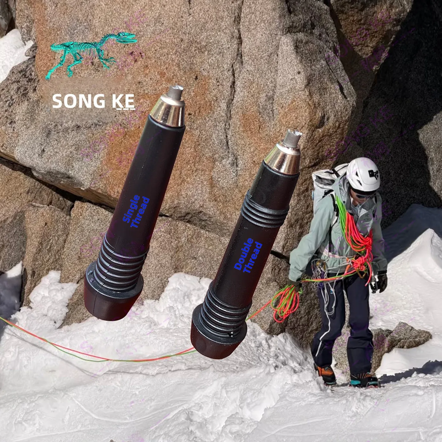 Ultra-Light Professional Hiking Cane Women's Outdoor Mountain Climbing Stick FIZAN COMPACT3 Trekking Poles Sharp Tip Accessories