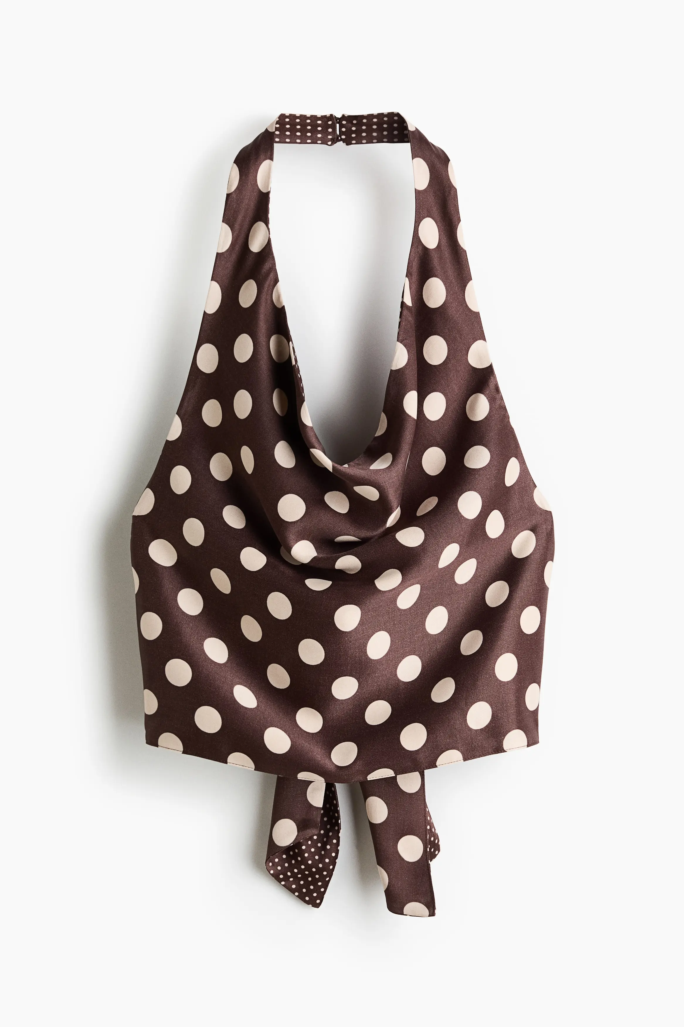 Dotted Halter Tops for Women Summer Vintage Cowl Neck Going out Tank Tops Tie up Backless Shirts for Streetwear