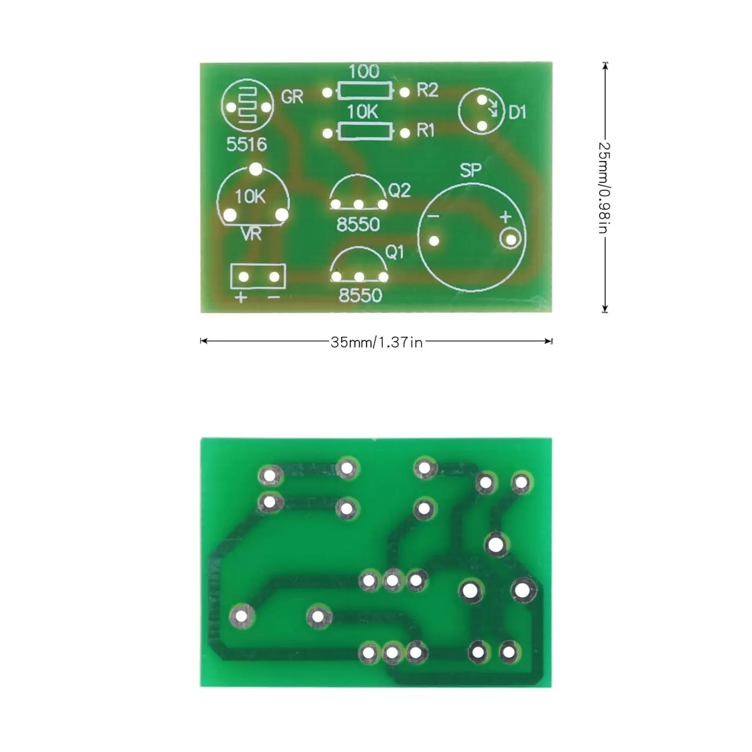 2 قطعة مجموعة ممارسة اللحام لتقوم بها بنفسك إنذار الصوت والضوء الحساسة LED المكونات في مجموعة دوائر كهربائية تعلم مجموعة لحام للمبتدئين #3