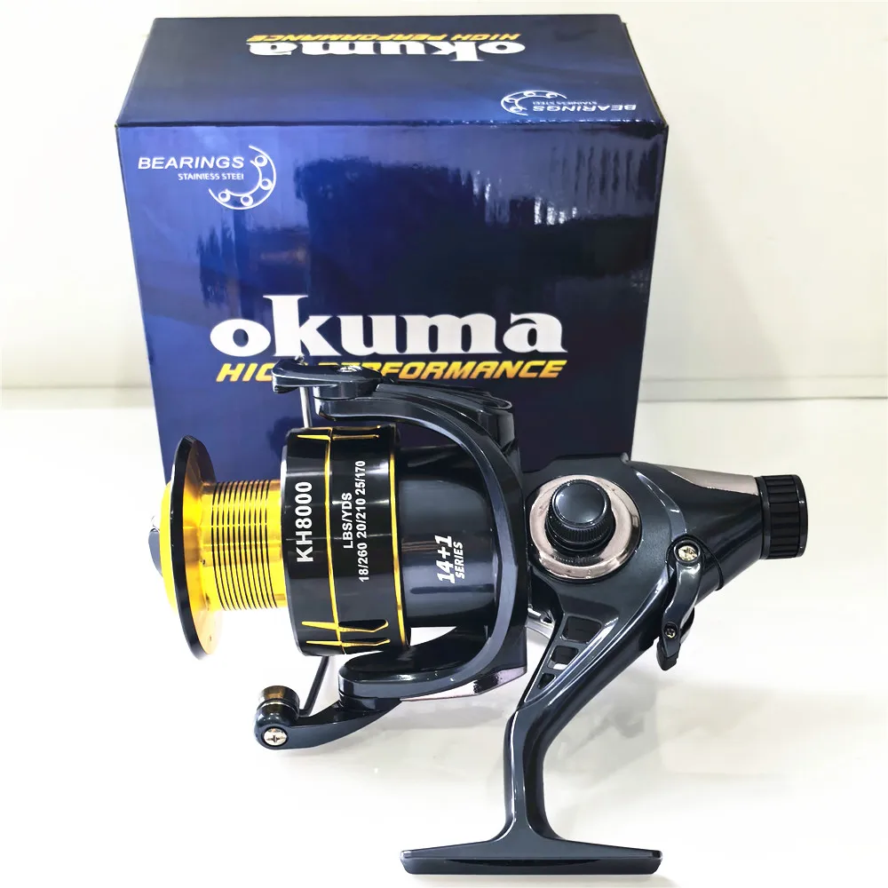 Okuma Angelrolle – rotierende Angelschnurtrommel mit Metallbecher – 22 kg maximale Angellast, geeignet für Modell 3000–8000 – Detail 11
