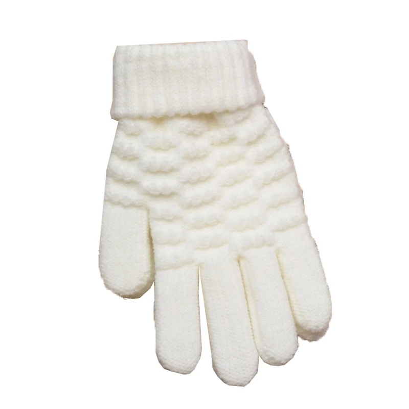 Autumn Winter Warm Baby Gloves  Warm Winter Gloves Children Stretch Mittens Boy Girl Infant Solid Children\'s Gloves 8-15 Years