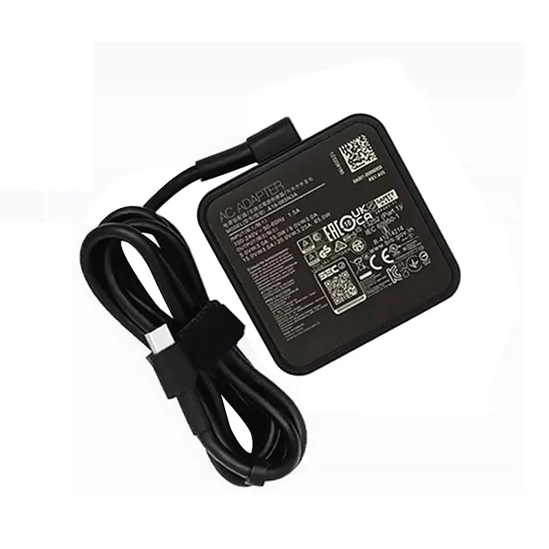 AC Adapter Charger For ASUS 20V 3.25A 65W Type-C USB A19-065N3A AD10380 AD2129520 W19-065N2C Laptop Power Supply