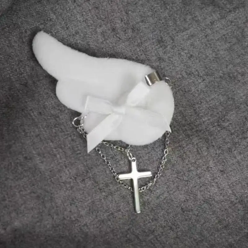 

P9FE Sweet Girl Hairclip Gothic Wing Hair Clip Teens Girl Party Hair Tool