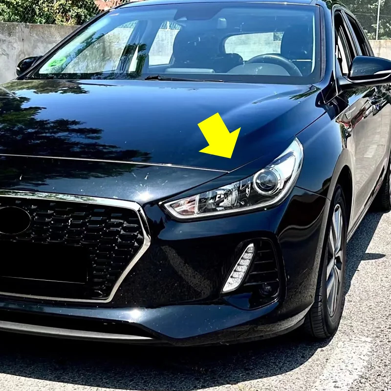 For Hyundai Accessories I30 MK3 N N-Line RS 2017 2018 2019 2020 Headlight Headlamp Eyebrows Eyelid  3D Decoration Trim