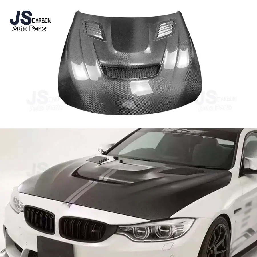 For BMW M3 M4 F80 F82 F83 2014-2020 Carbon Fiber Car Front Bumper Hood Hood Vents Parts Auto Accessories Body Kits