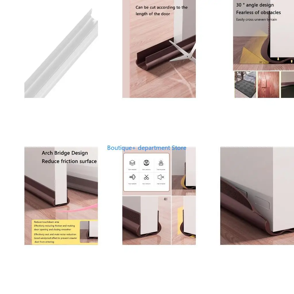 E1PD Upgrades Door Strips Stylish Door Seal Strips toAny Decors Prevent Noise & Draft