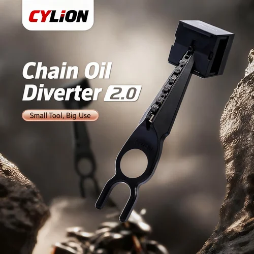 Imagen 2 del producto Mejora 1/2 Uds. Engrasador de cadena de motocicleta herramienta engrasadora de lubricante en aerosol cadena sin desorden limpiador de cadena de cera accesorio aplicador de aceite de cadena
