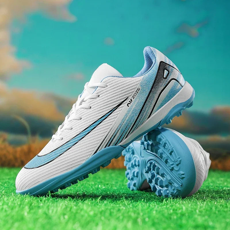 

Новые мужские футбольные бутсы для уличного матча, футбольные бутсы для дома, нескользящие, с высокой лодыжкой, оптовая продажа, тренировочная обувь, дышащая спортивная TF/FG