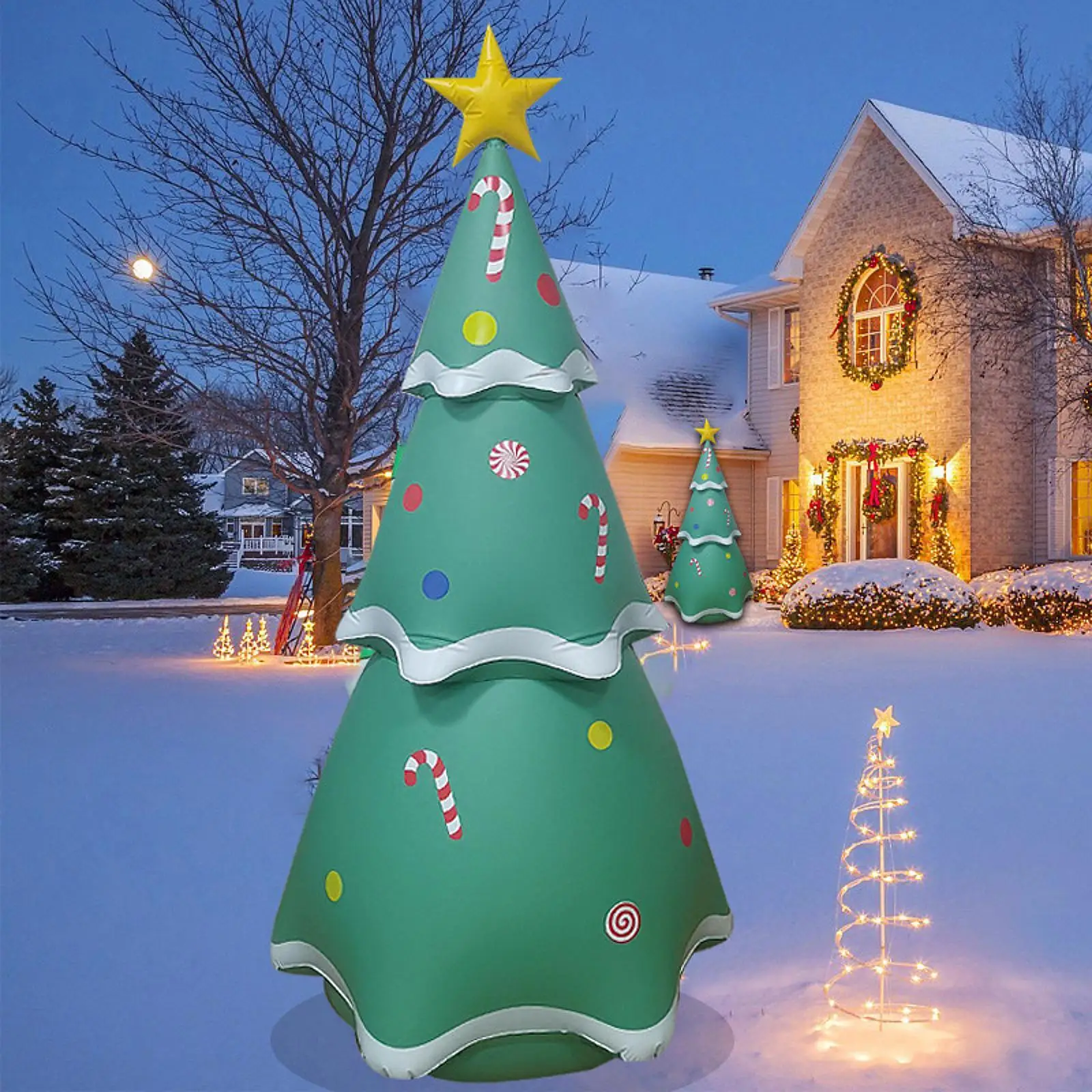 Inflatable Christmas Tree Christmas Yard Decoration Home Furnishing Portable