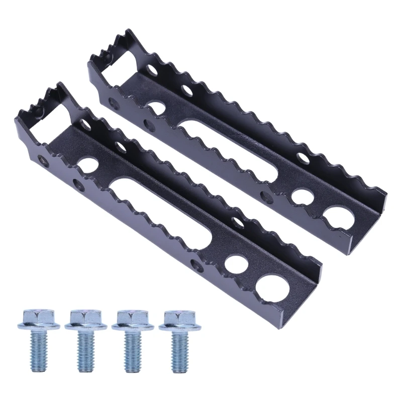 Foot Peg Set for TRX250TM TRX350FM TRX350TM, Serrated Metal Pair for Replacement Repair with Boot Hold and Pre-Drilled 68UF