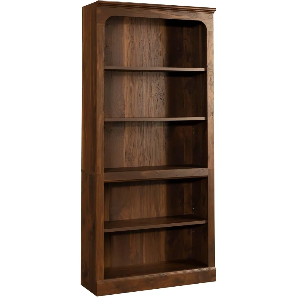 

Grand Walnut 5-Tier Bookshelf