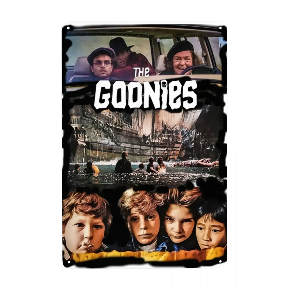 The Goonies Adventure Comedy Movie Metal Sign Vintage Tin Decorative Signs Plaque Gate Garden Yard Man Cave Bar Wall Art Decor