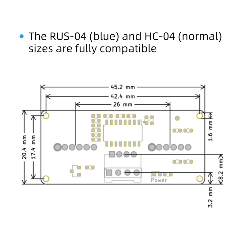 HC-SR04/RUS-04 Ultrasonic Module Distance Measuring Sensor Robot Car Obstacle Avoidance with RGB Colorful Light