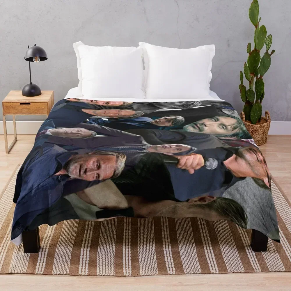 

mads mikkelsen photo collage Throw Blanket All Weather Soft Throw Blanket for Sofa