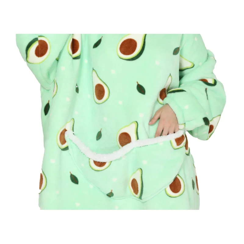 2025 신상 오버사이즈 웨어러블 따뜻한 플란넬 셰르파 담요 후드티 (겨울 남녀공용 풀오버 TV 스웨트셔츠) ☆ ★ 이에 ☆ ★