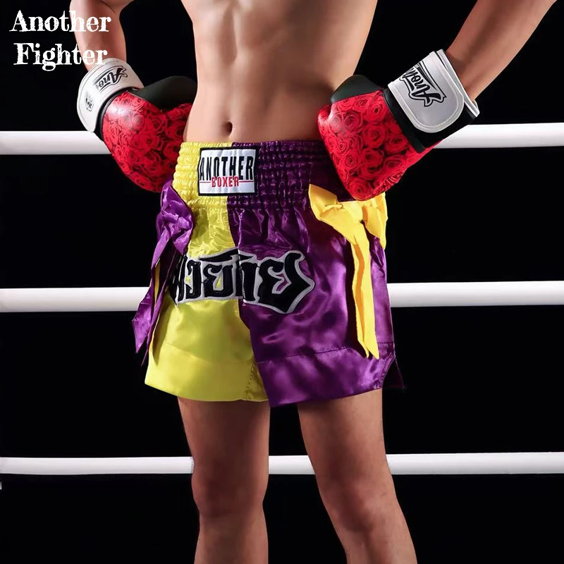 Thai Boxing Pants Bow Ribbons Muay Thai Shorts MMA Fight Kickboxing Training Pants Men Women Kids Martial Arts MMA Boxing Shorts