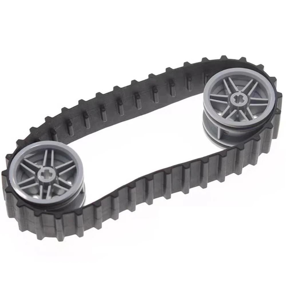 MOC Large Track Tank Crawler Wheels Tire 53992 13972 56145 compatibile con legoeds Building Blocks accessori per veicoli per camion