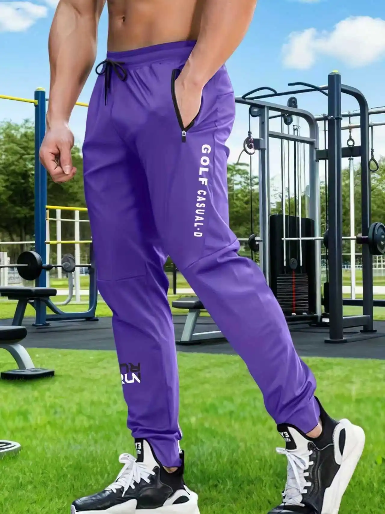 2026 Neue Herren-Sporthose aus Eisseide, schmal geschnitten und schlankmachend, Freizeithose – Detail 9