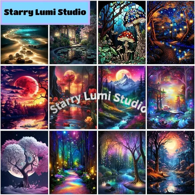 

Алмазная вышивка «Дерево», Алмазная живопись, Пейзаж, Ночь, Вышивка крестом, Мозаика, Распродажа, Декор для дома, Новинка