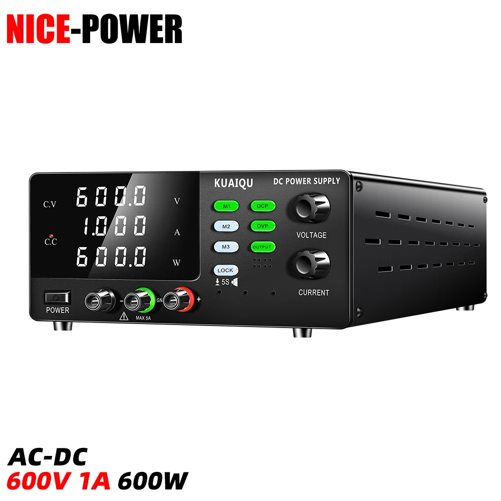 NICE-POWER Precision Adjustment Knob R-SPS6001S L Oratory DC Power Supply 600V 1A 600W For Photovoltaic Testing Electroplating