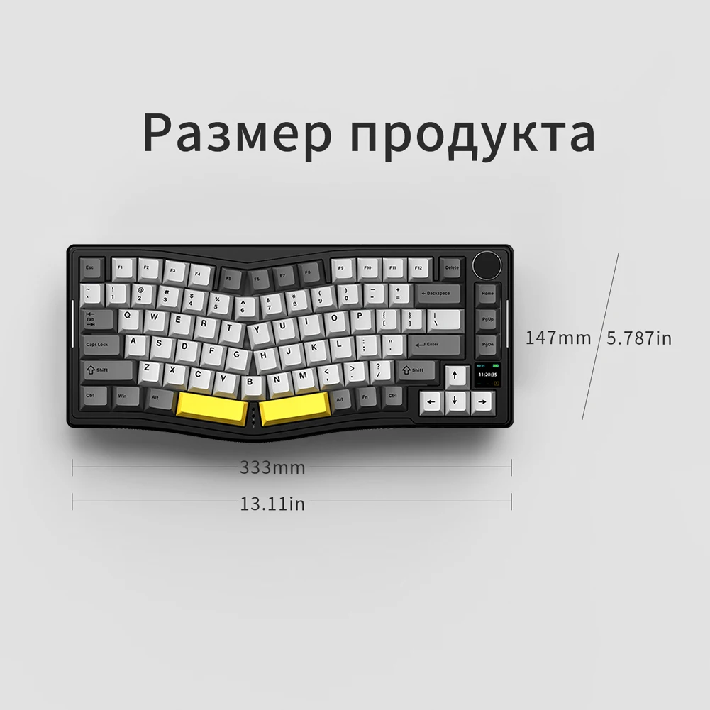 AKS075 75% مجموعة لوحة المفاتيح الميكانيكية هيكل الحشية ثلاثة أوضاع لوحة مفاتيح الألعاب مبادلة ساخنة RGB الخلفية BT5.1/2.4G اللاسلكية/السلكية