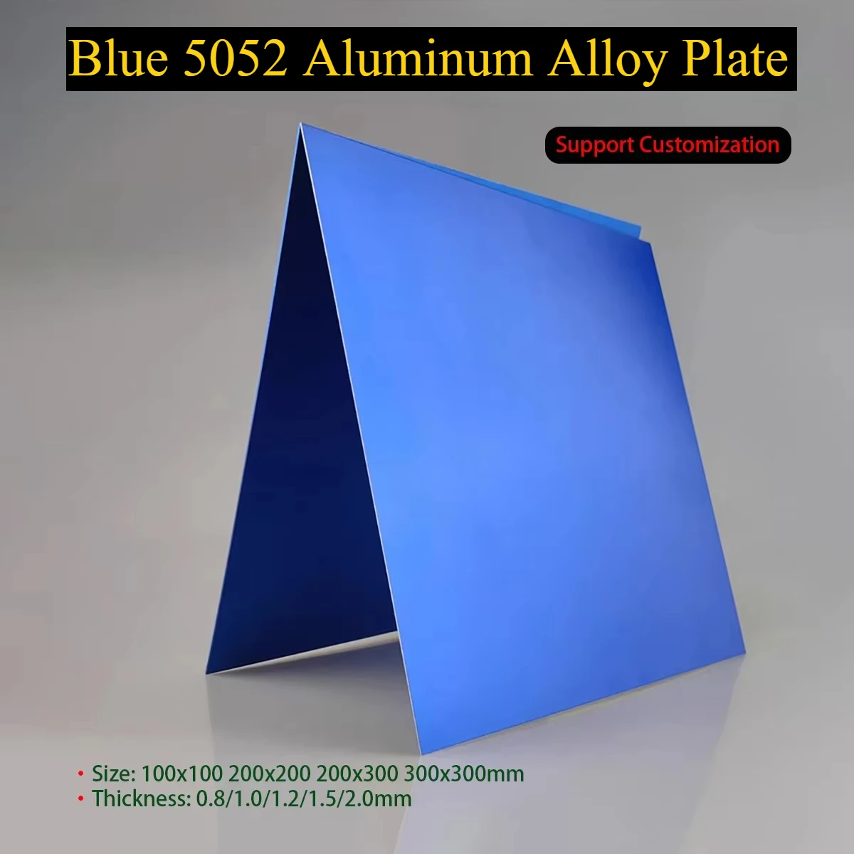 

Blue 5052 Aluminum Alloy Plate Sandblasted Surface Anodized Aluminum Sheet Size 100x100 200x200 200x300 300x300mm Thick 0.8-2mm