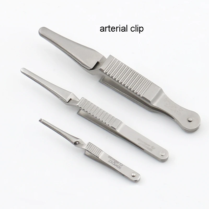 Shi Qiang medical stainless steel instrument arterial hemostatic clip temporary blocking clip hemostatic clamp arterial clip