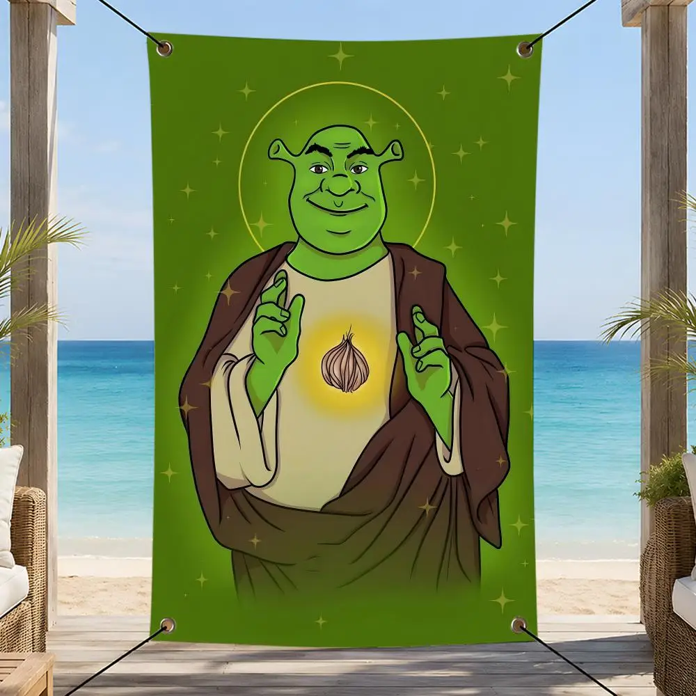 Film-Animations-Komödie Shrek Flaggen Innen- und Außendekoration Banner für Wand, Garten, Hof, Veranda, Terrasse, Haus, Party-Dekoration – Detail 9