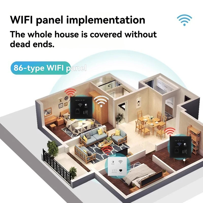 300Mbps 2.4Ghz موزع إنترنت واي فاي مقبس واي فاي لاسلكي RJ45 AP التتابع الذكية مقبس USB لوحة جزءا لا يتجزأ من جدار موزع إنترنت واي فاي