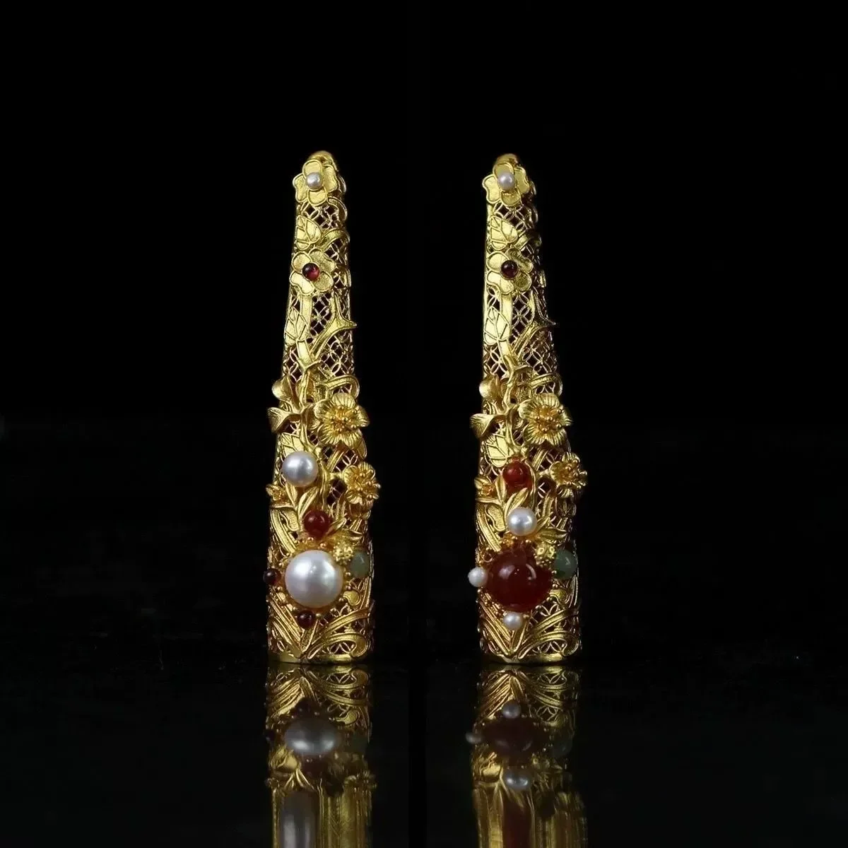 Qing Dynasty Retro Nail Guards Ancient Palace Bride Harem Nail Armor Accessory