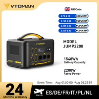 VTOMAN JUMP 2200 Power Station 1548Wh LiFePO4 Battery 2200W AC Output Emergency Power for Outdoor Camping, Home Use, RV Travel