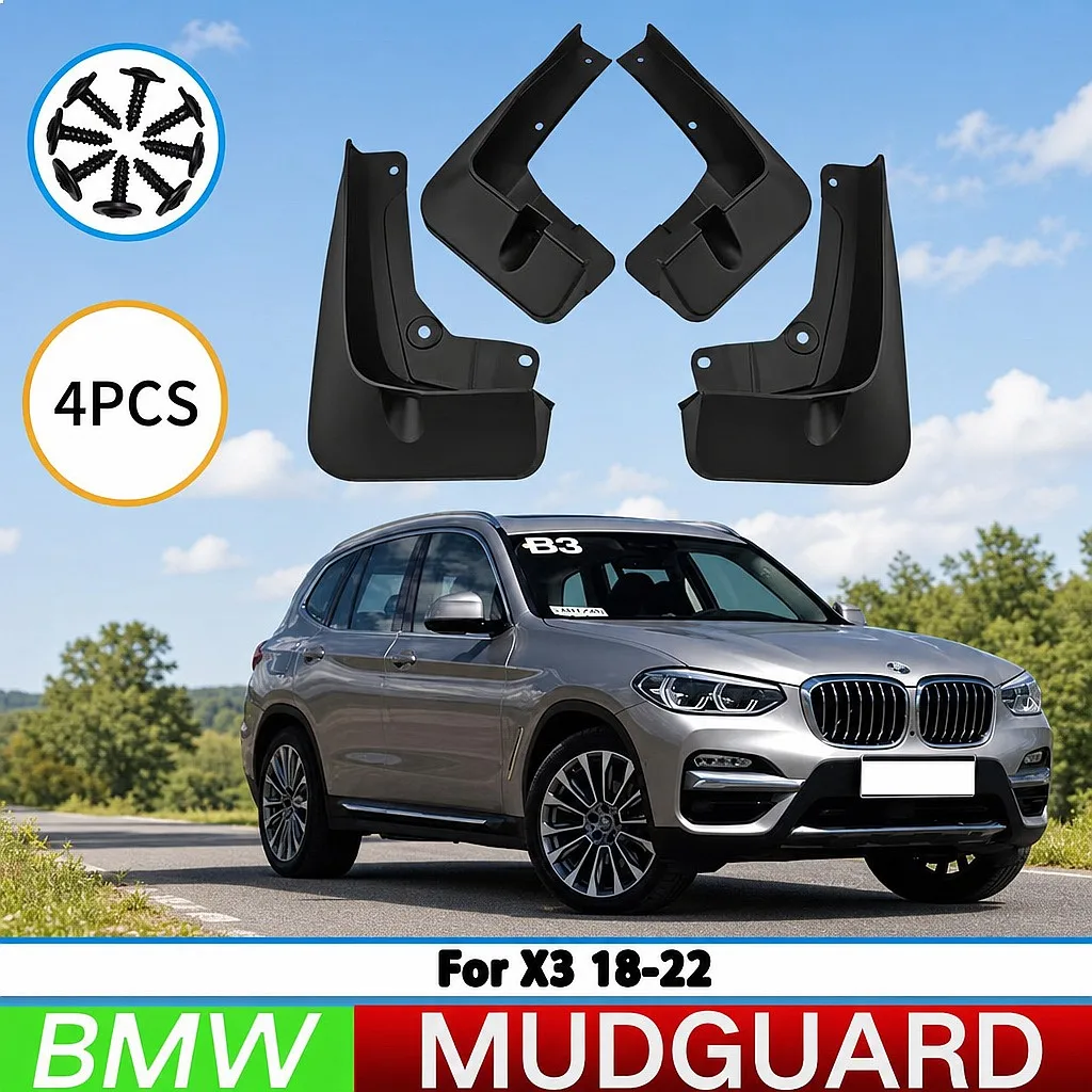 

For BMW X3 2018-2022 Mud Flaps Splash Guards Front Rear Wheel Fender Protector 4Pcs