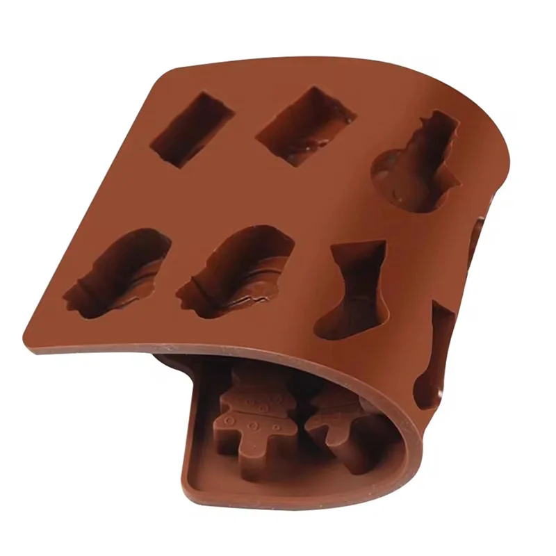 SOFT-Christmas Decorations Christmas Tree Holiday Chocolate DIY Fondant Baking Cooking Cake Decorating Tools Silicone Molds