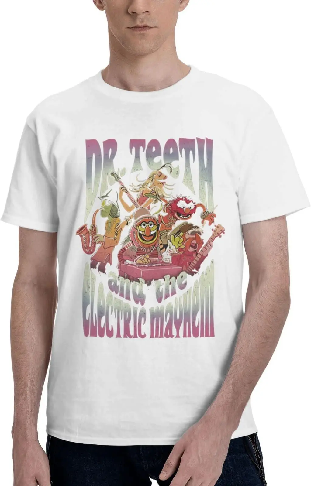 Rock Teeth And The Music Electric Band Mayhem Men Short Sleeve Tees High Quality 100%Cotton Short Sleeve