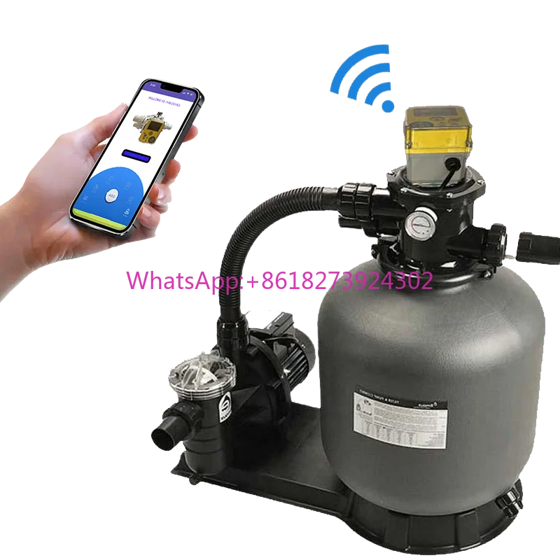 Sistema de válvula de retrolavado de 6 vías WIFI móvil inteligente tamaño personalizado para piscina y tratamiento de agua de estanque de peces