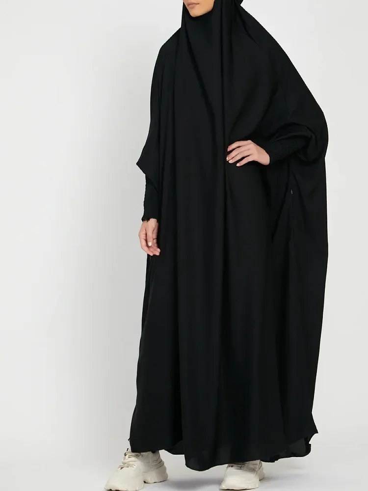 Ramadan Long Khimar Muslim One Piece Jilbab Dress Abaya Women Prayer Garment Saudi Arabic Prayer Dress Robe Burka Eid Niqab 2024