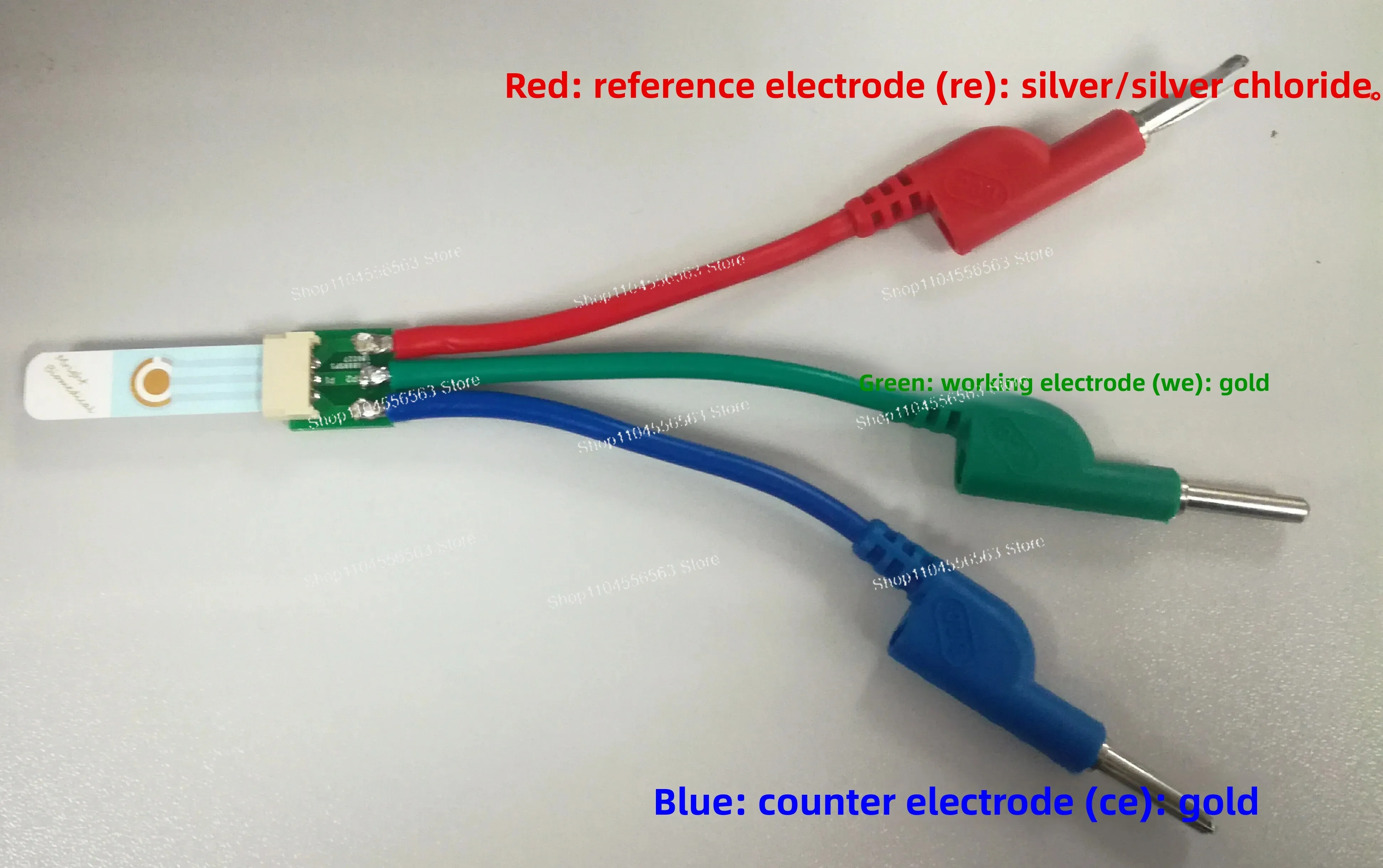 Electrochemical Three-Electrode Adapter – Gold/Carbon Electrode Universal Interface