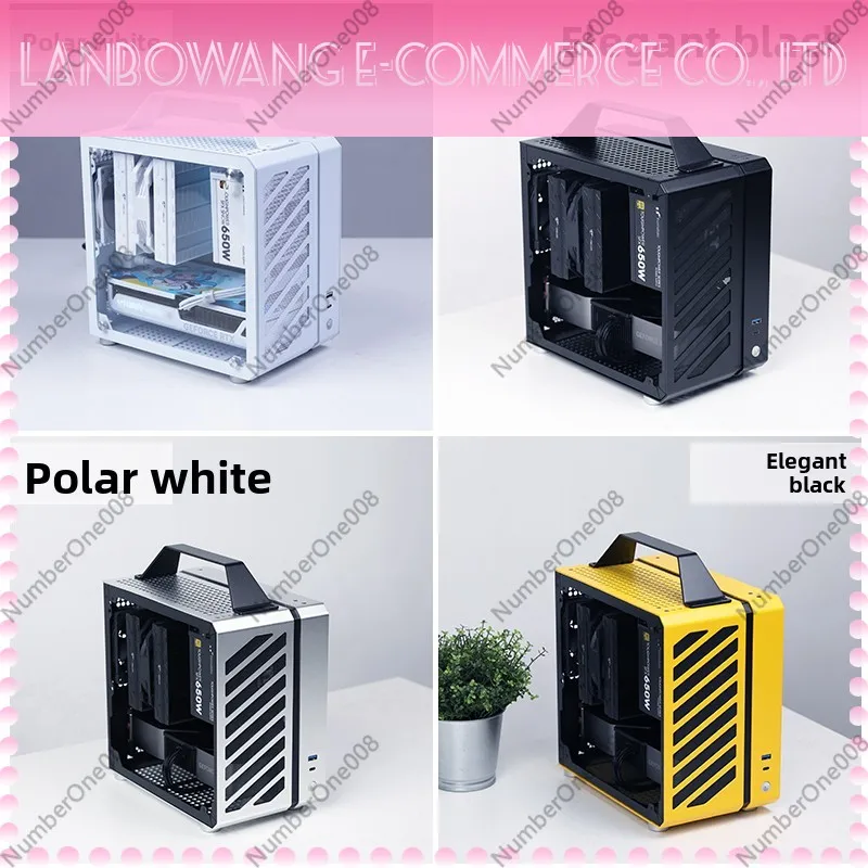 Mechanic Master C25 Aluminum Side Panel ITX Mini PC Case Custom Portable Small Square ITX Desktop Computer Chassis with Handle