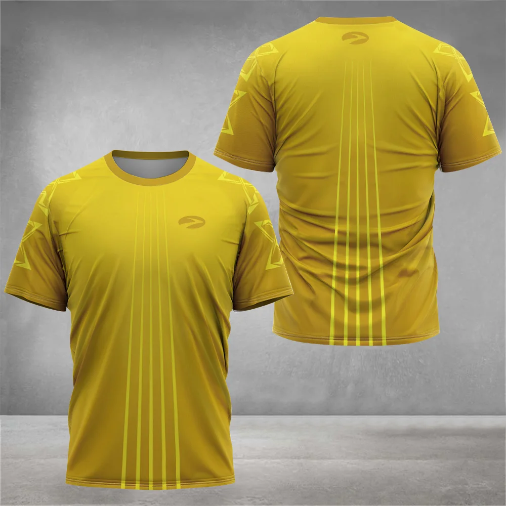 Camisetas deportivas de manga corta para hombre, ropa de calle deportiva con estampado de cuello redondo, Tops de entrenamiento al aire libre, Verano