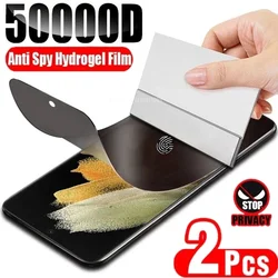 2 uds Protector de pantalla de película Anti-espía Hydroge en Samsung Galaxy S9 Plus Note 10 20 película en Samsung S22 S21 S20 S23 S24 Ultra FE