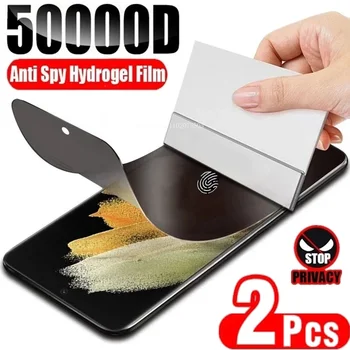 2 adet Anti-Spy hidroge Film ekran koruyucu Samsung Galaxy S9 artı not 10 20 Film üzerinde Samsung S22 S21 S20 S23 S24 Ultra FE