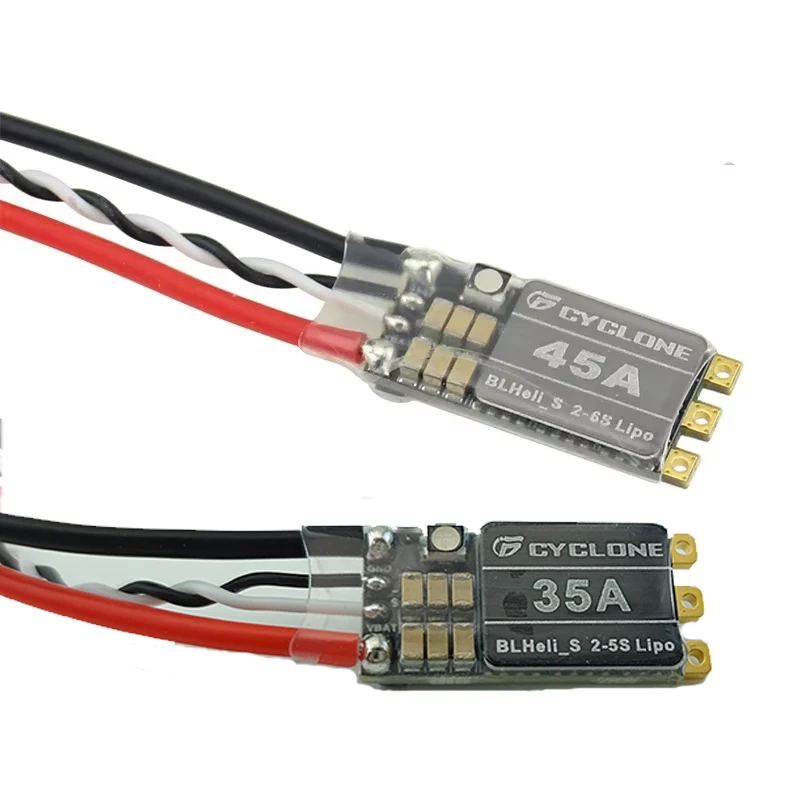 4Pcs Cyclone 35A/45A BLHeli_S ESC Supporting 2-6S Power Supply  For RC FPV Quadcopter Airplanes Drone