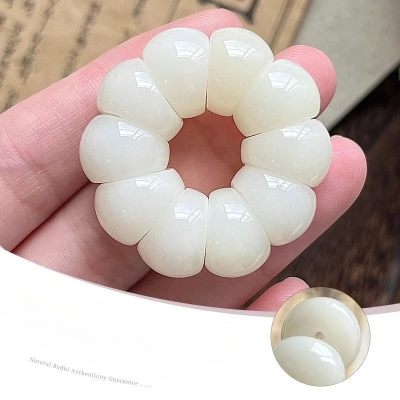 Zen Buddhist Prayer Bead Finger Ring Polished Crescent Mala Bead Band Meditation Stress Relief Spiritual Jewelry for Daily Wear view 6