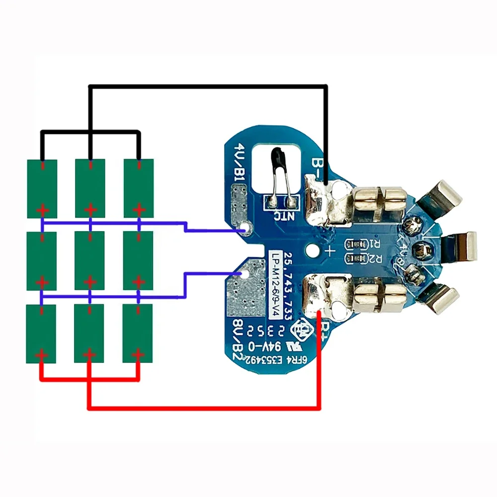 9X18650 dla M12 akumulator litowo-jonowy obudowa z tworzywa sztucznego płytka zabezpieczająca PCB dla Milwaukee 12V 48-11-2411 obudowa obudowy