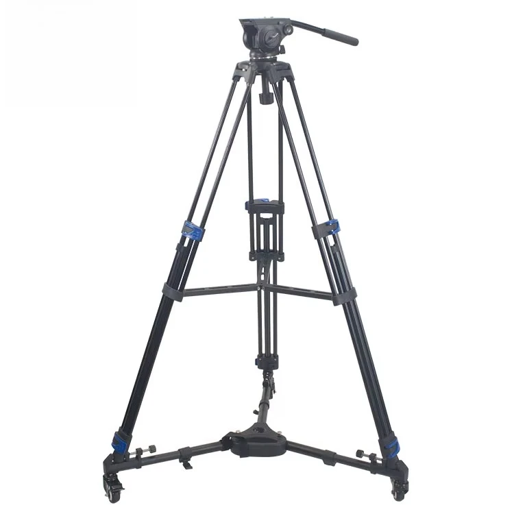 

Studio Video Lightweight Camera Tripod With Dolly For Camera And Teleprompter