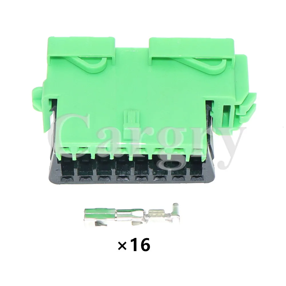 1 Set 16P Automobile Electric Connector AC Assembly 953490-3 Car Cable Unsealed Plug Green Auto OBD Diagnostic Socket